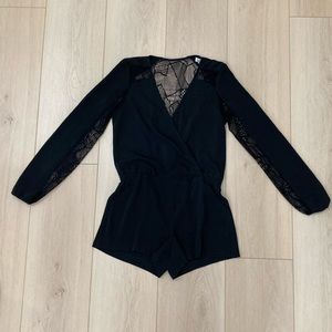 Women’s Parker Black Medium Short Jumpsuit Lace